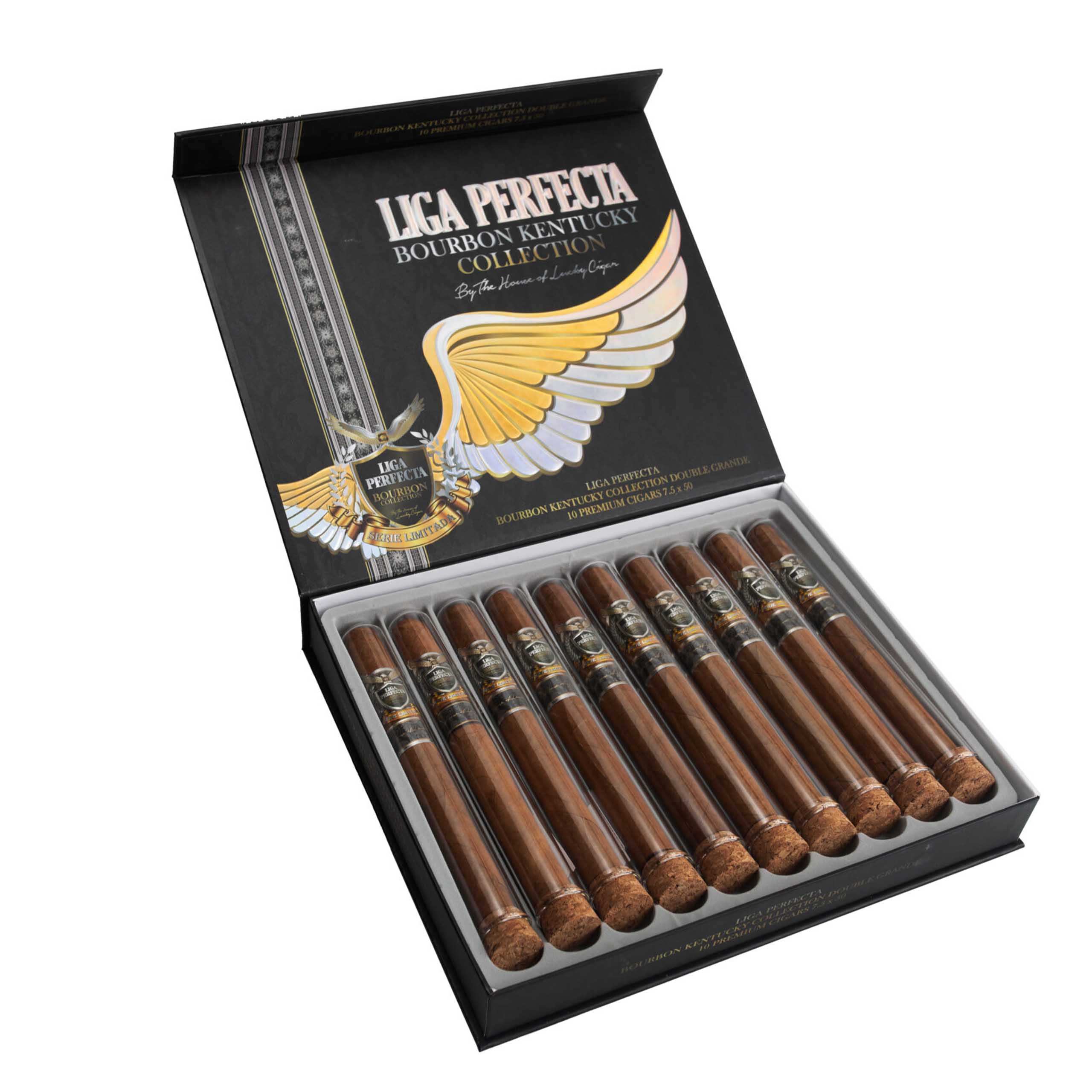 Lucky Cigars Liga Perfecta Bourbon Kentucky Collection 7.5 x 50