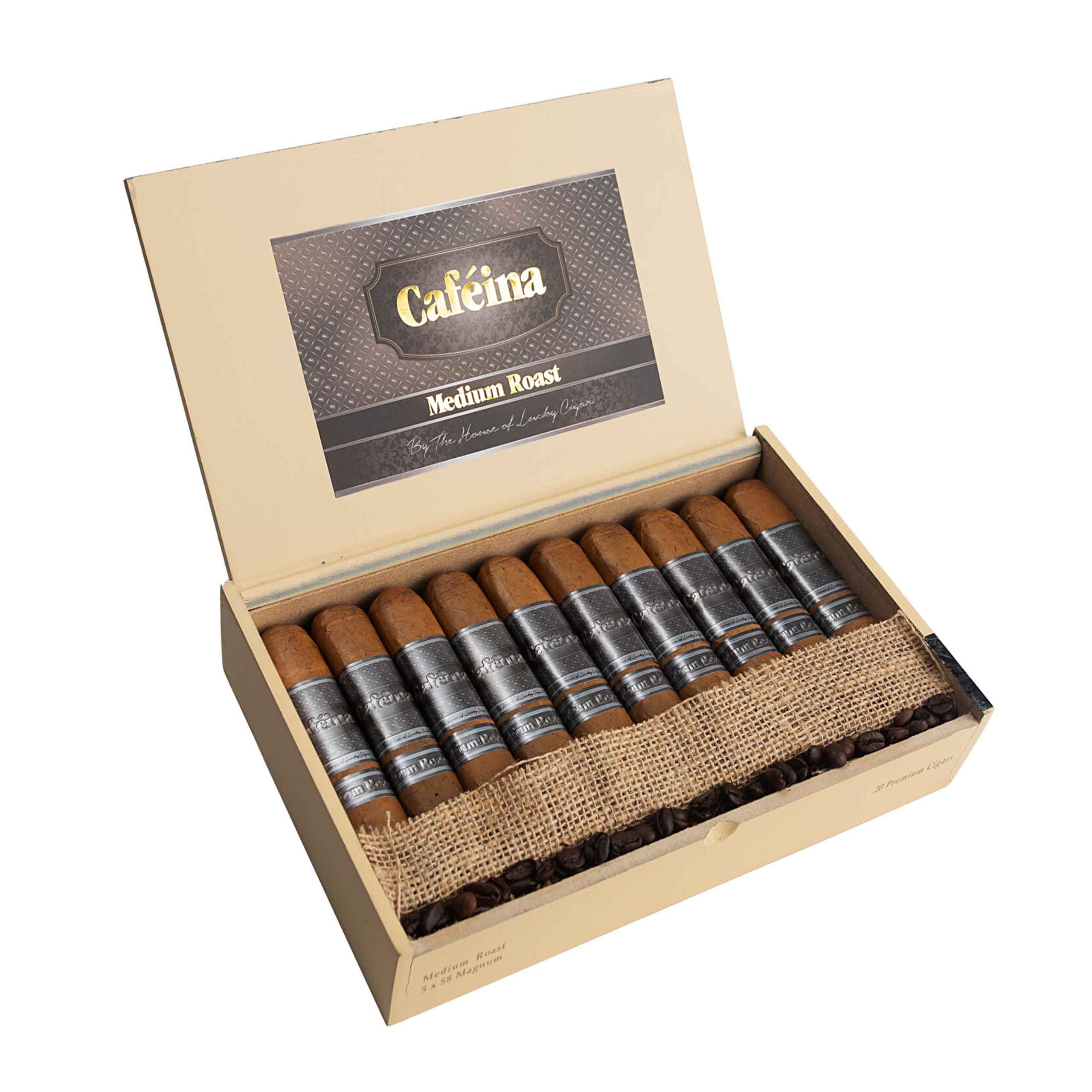 Lucky Cigars Cafeina Medium Roast  Magnum 5 x 58